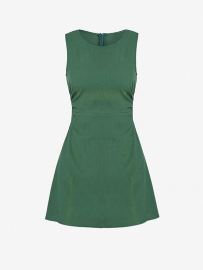 Cutout Waist Sleeveless Mini Dress