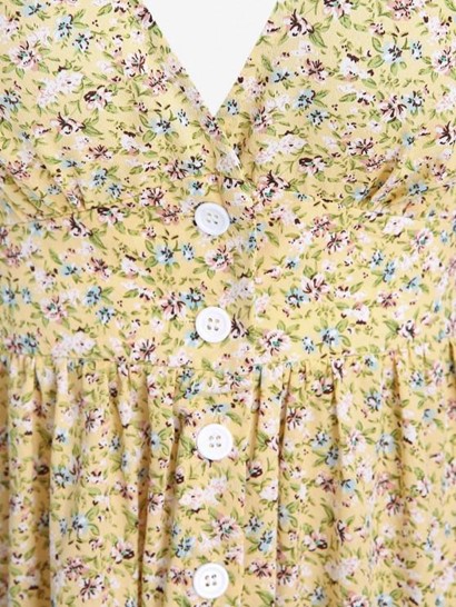 Ditsy Floral Plunge A Line Dress - Image 3