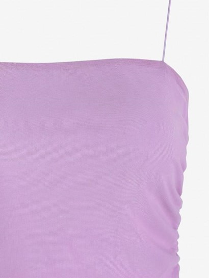 Mesh Overlay Ruched Bungee Strap Mini Dress - Image 3