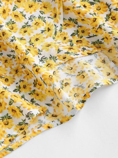 Floral Overlay Tie Sheath Sundress - Image 4