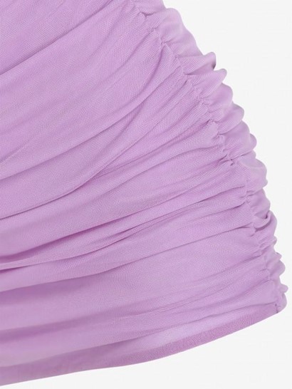 Mesh Overlay Ruched Bungee Strap Mini Dress - Image 4