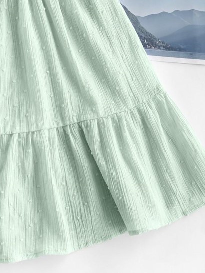 Swiss Dot Frilled Tie Pep Hem Dress - Image 4