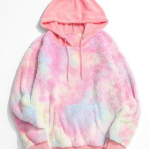 Fluffy Tie Dye Hoodie