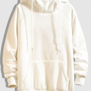 Raglan Sleeve Solid Color Hoodie