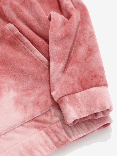 Tie Dye Kangaroo Pocket Fleece Fluffy Hoodie - Image 4