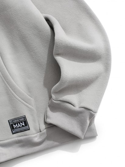 Fleece-lined Tokyo Tennis Rackets Letter Print Graphic Hoodie - Image 4