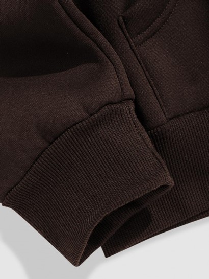 Vintage C'EST LA VIE Rose Flower Sculpture Graphic Fleece Thermal Lined Pullover Hoodie - Image 4